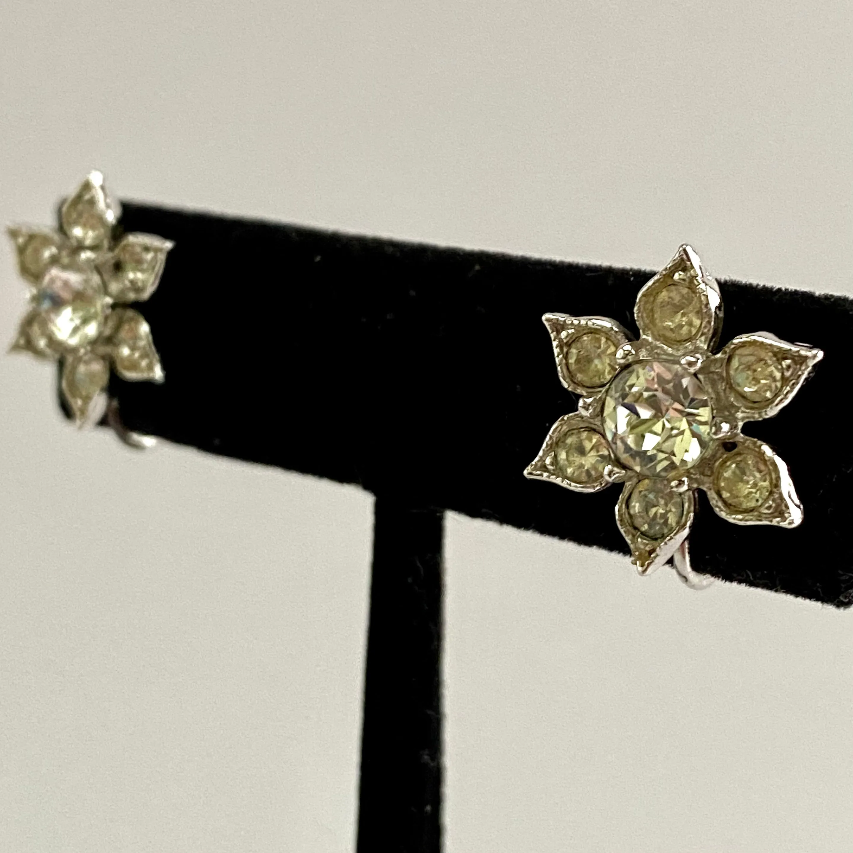 1950s Bogoff Rhinestone Earrings
