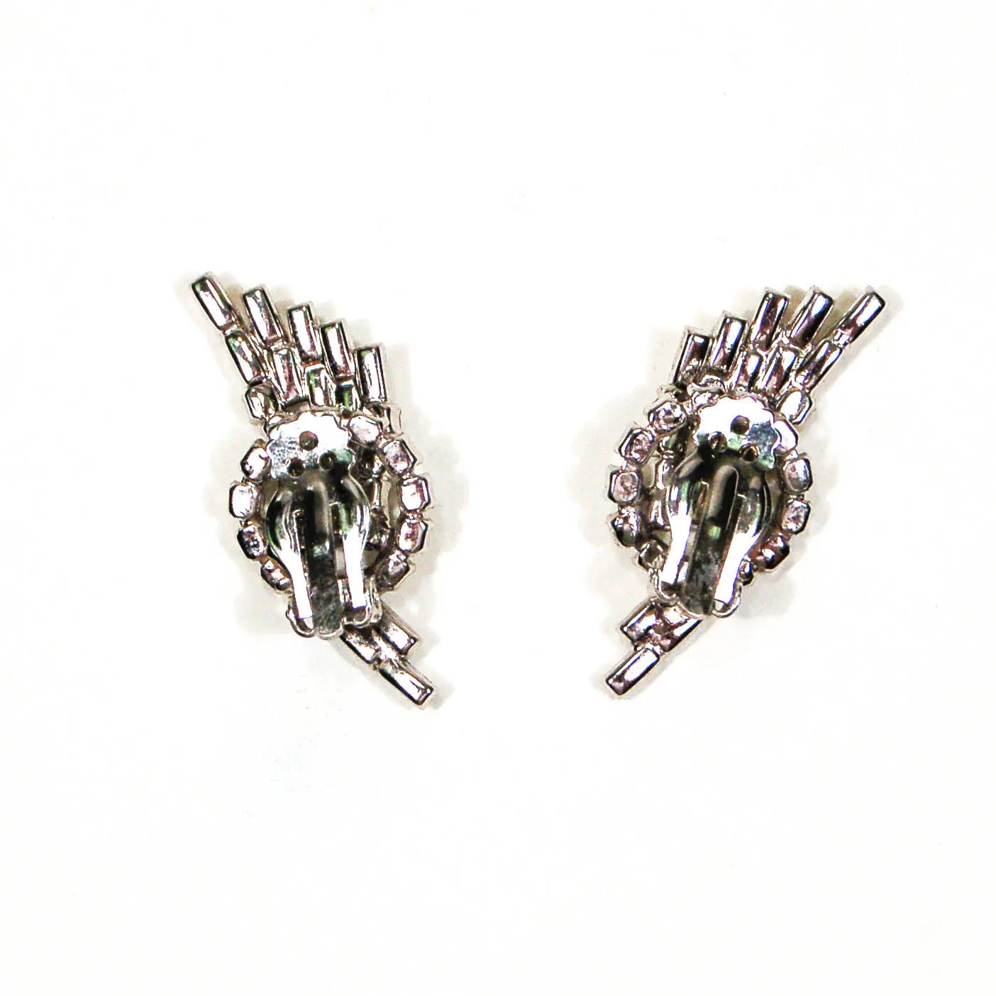 1950's Rhinestone Spray Earrings