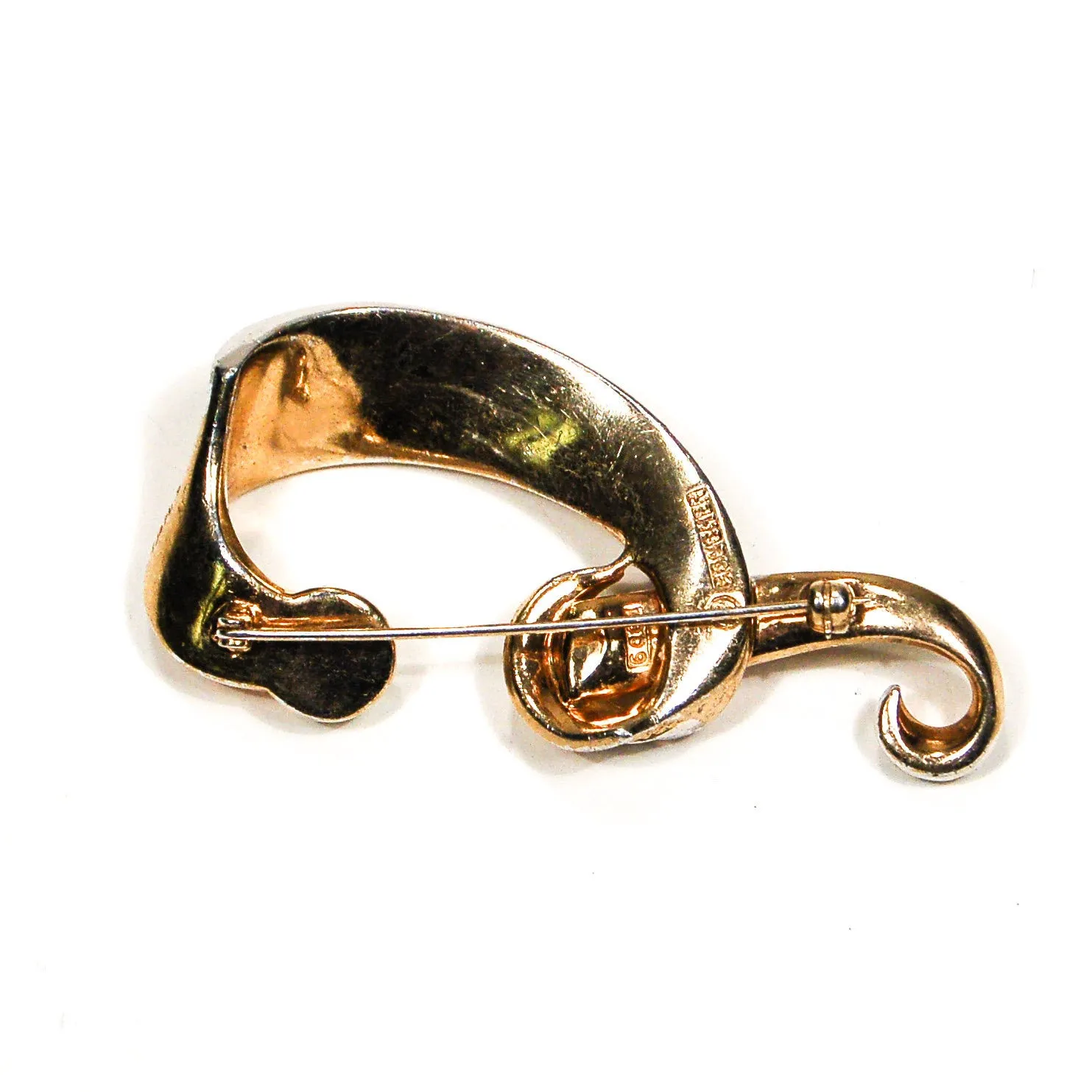 1960's Rhinestone and Gold Brooch by Boucher
