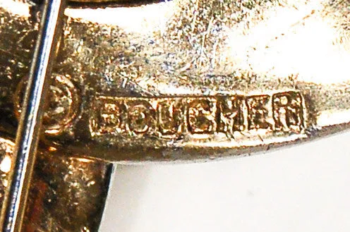 1960's Rhinestone and Gold Brooch by Boucher