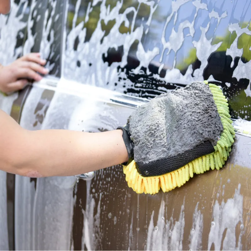 3-in-1 Microfiber & Chenille Wash Mitt