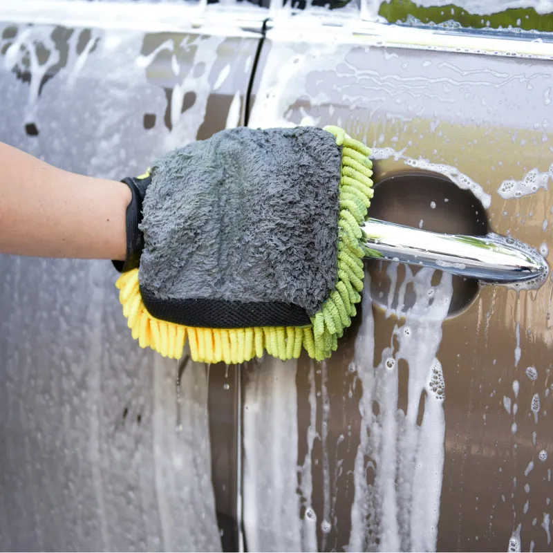 3-in-1 Microfiber & Chenille Wash Mitt