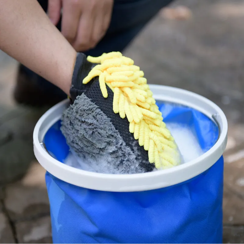 3-in-1 Microfiber & Chenille Wash Mitt