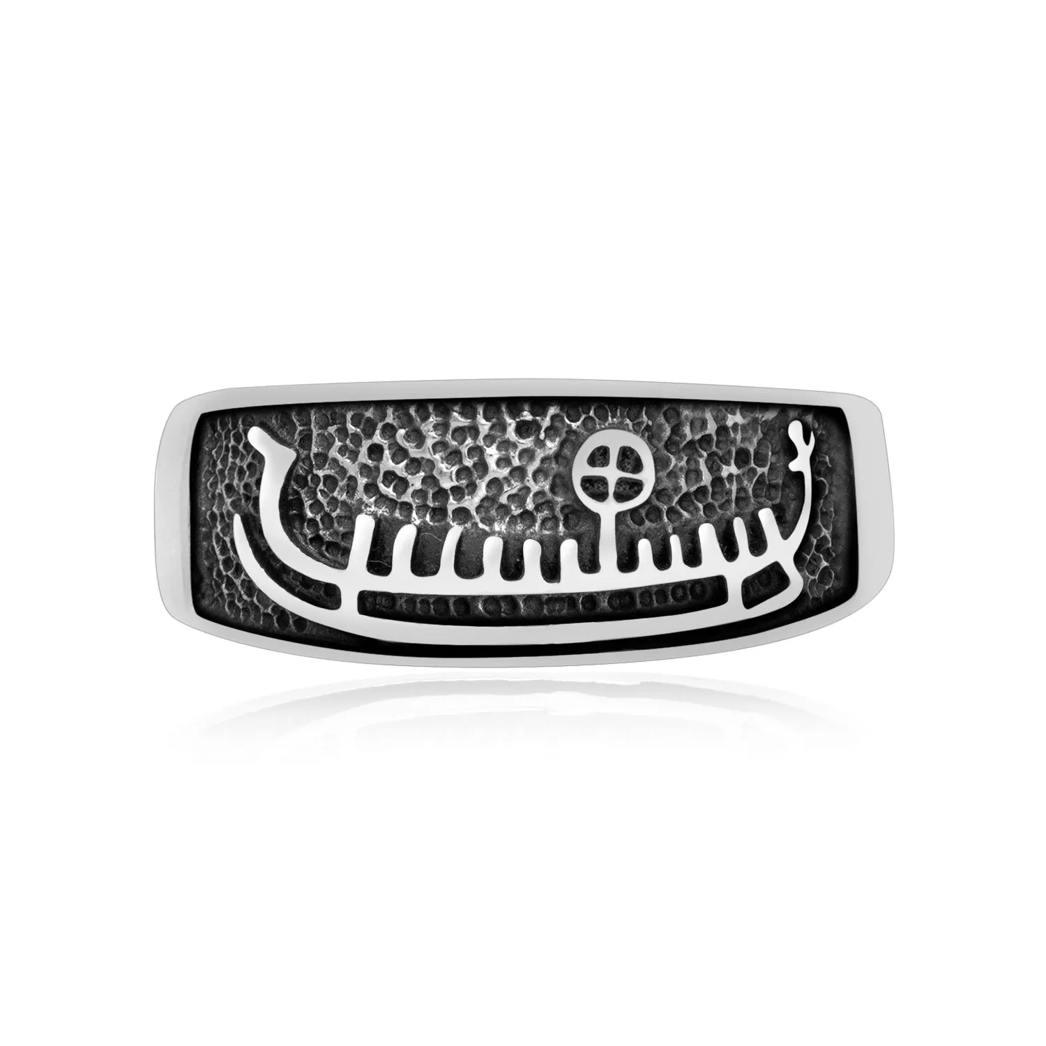 925 Sterling Silver Viking Ship Ring