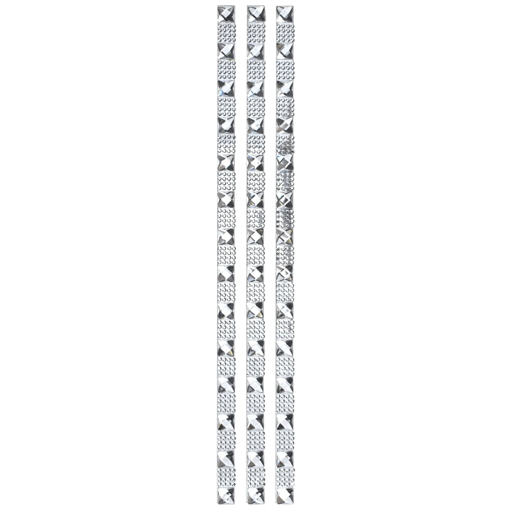 Acrylic Gem Rhinestone Self Adhesive Sticker Strips, 11-1/2-inch, 3-count