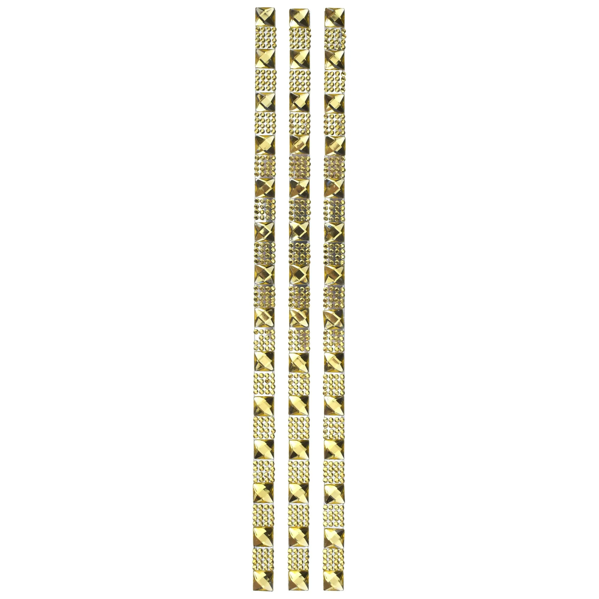 Acrylic Gem Rhinestone Self Adhesive Sticker Strips, 11-1/2-inch, 3-count