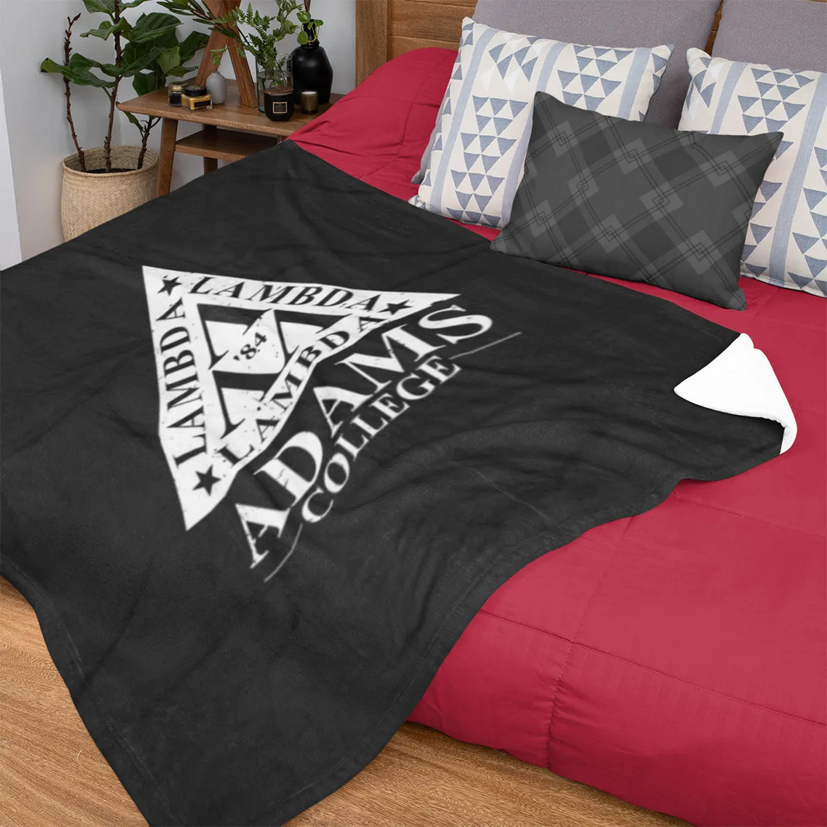 Adams College Tri-Lamb Throw Blanket