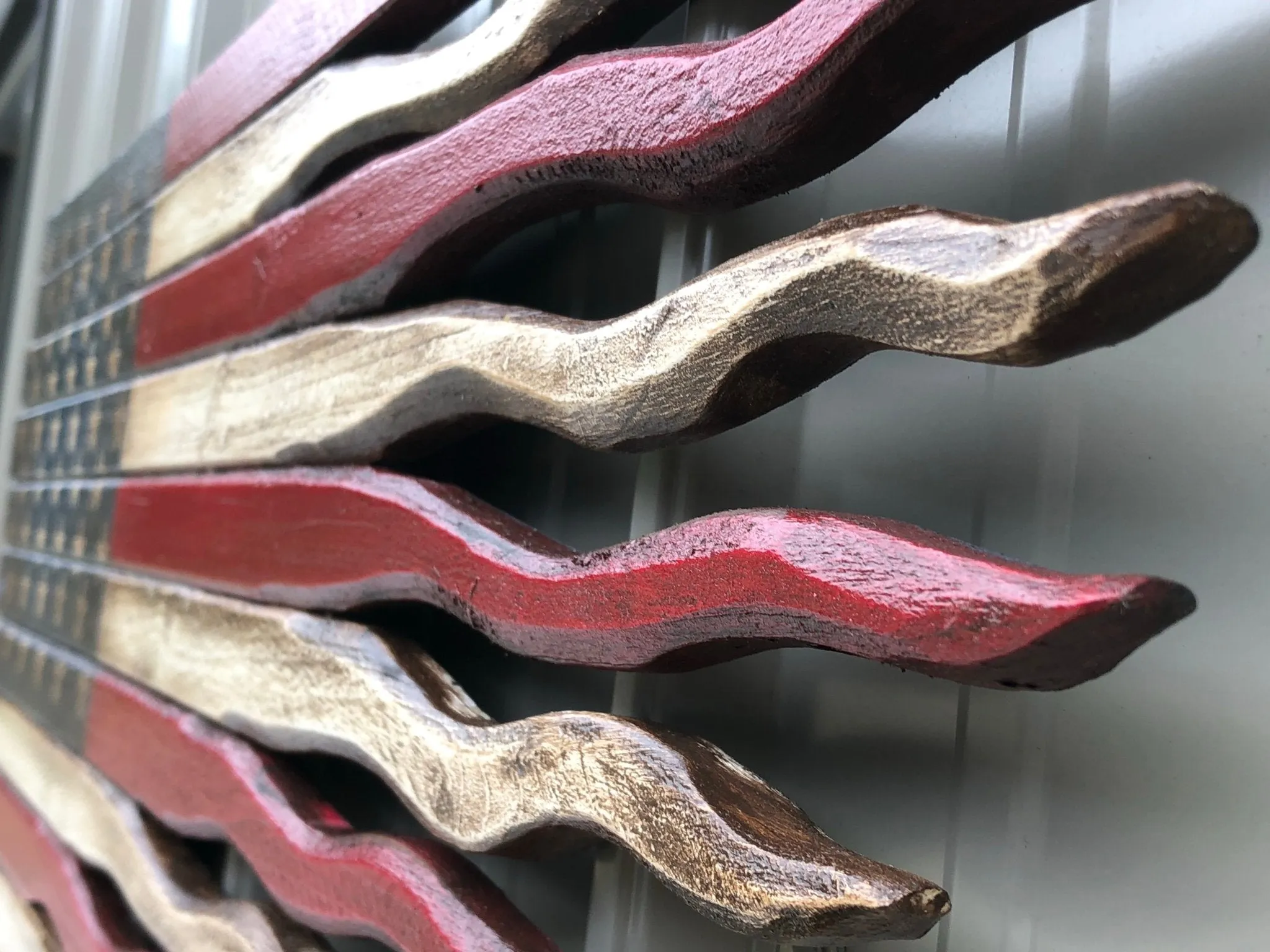 American Battle Flag - Rustic Wood Flag
