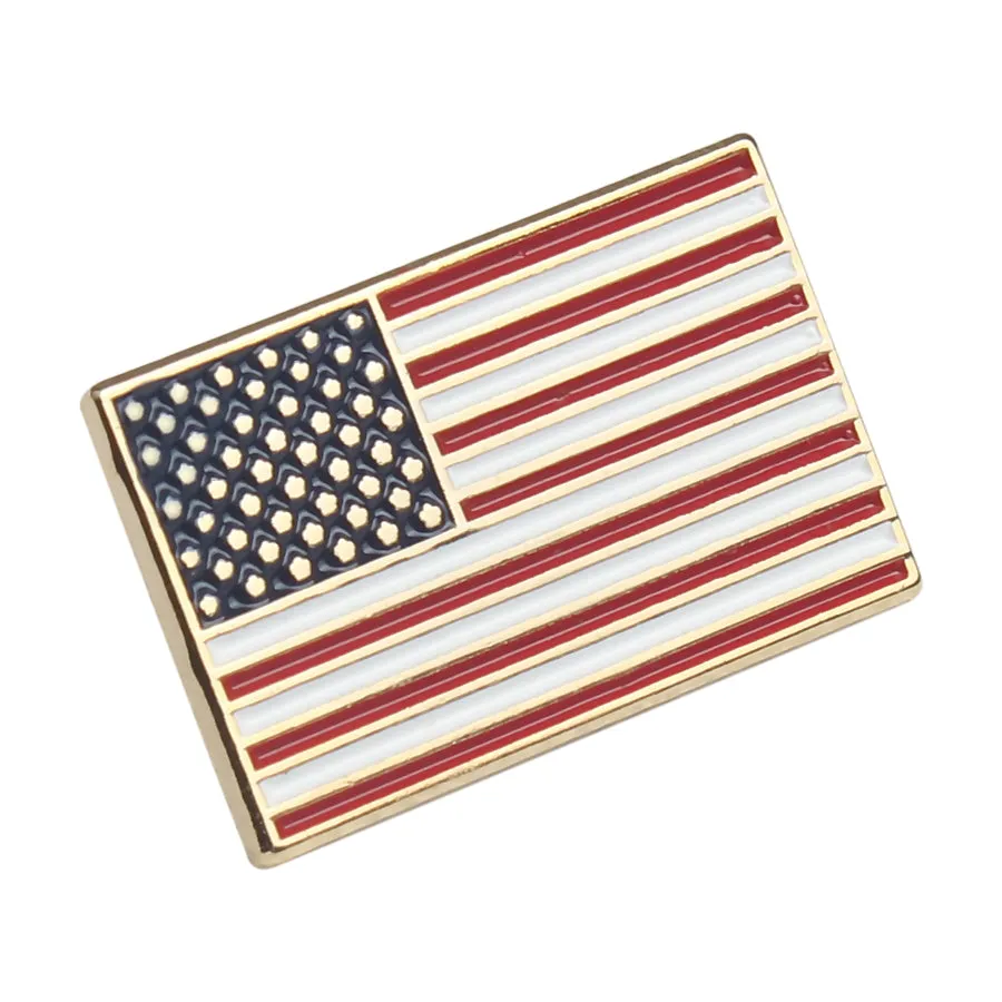 American Flag Pin with Rectangle Shape