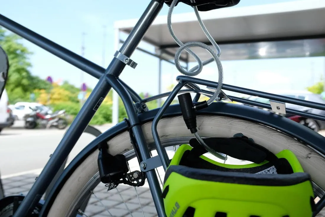 ANTIVOL ACCESSOIRES VELO A CLE 100 GRIS