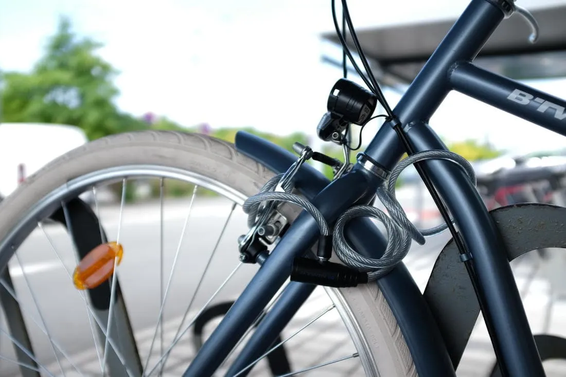 ANTIVOL ACCESSOIRES VELO A CLE 100 GRIS