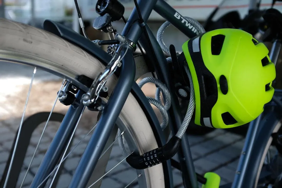 Antivol accessoires velo spirale serrure code 120 gris