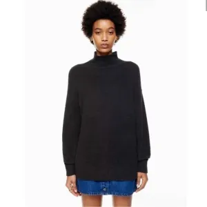 Aritzia Wilfred Free Hush Knit Turtleneck Black extra small