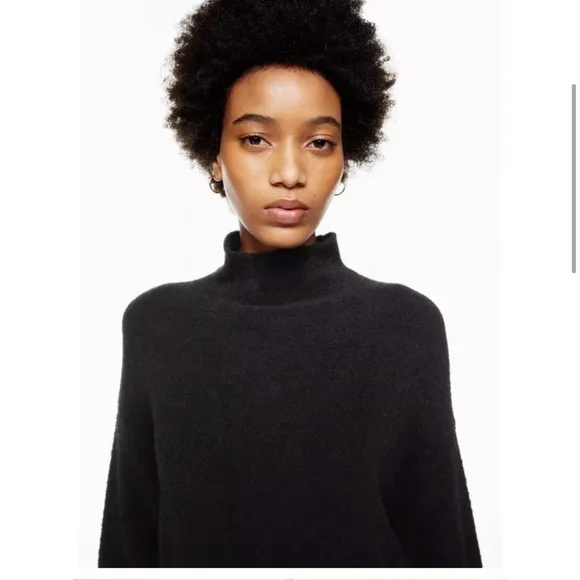 Aritzia Wilfred Free Hush Knit Turtleneck Black extra small