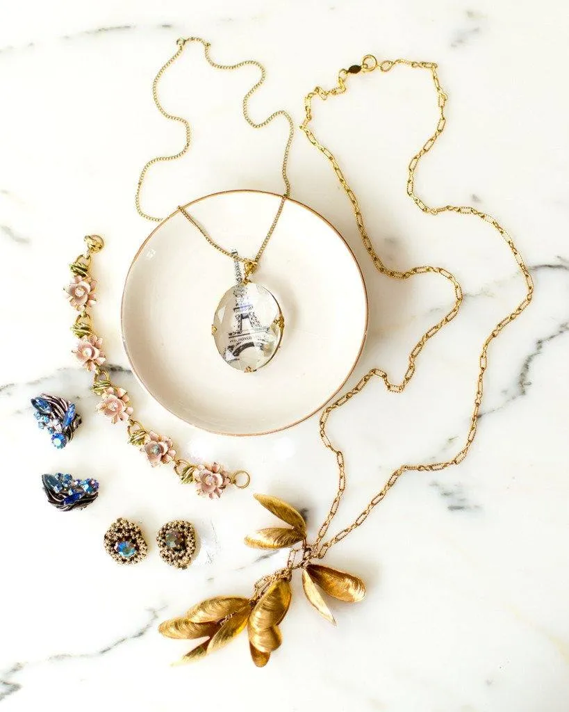 Aurora Borealis and Faux Seed Pearl Statement Earrings