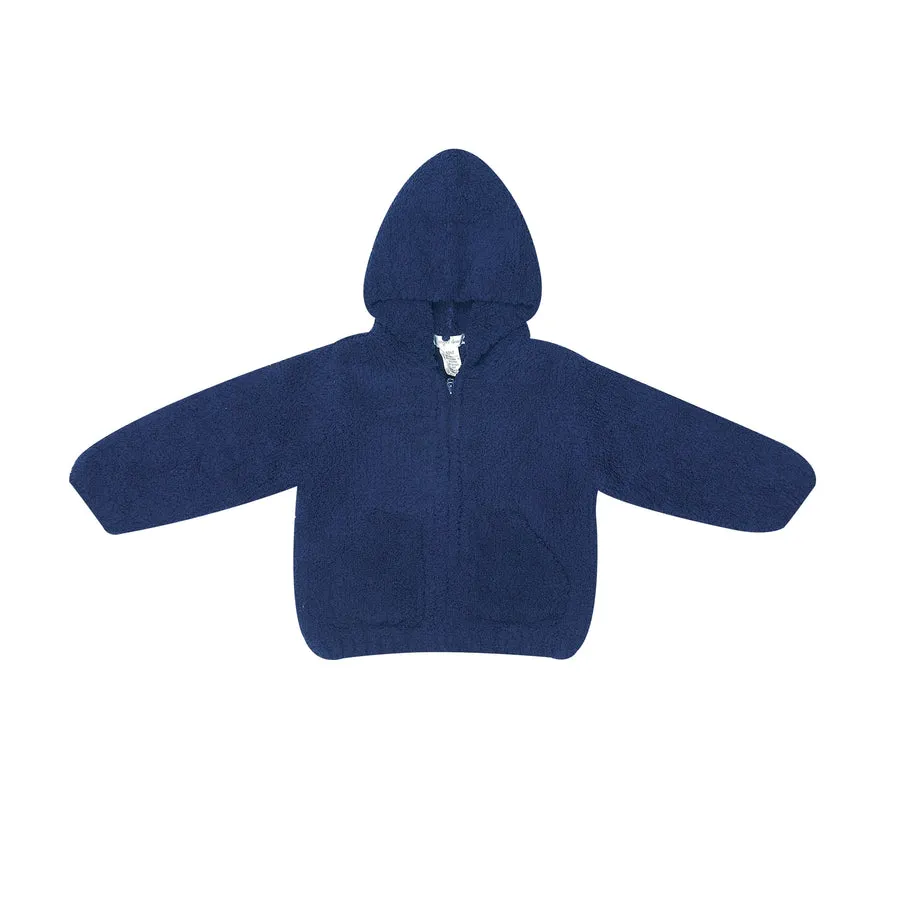 Baby Chenille Hoodie in Navy