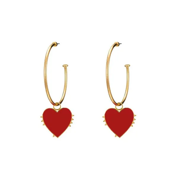 Be Mine- Heart Shaped Rhinestone Earrings