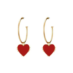 Be Mine- Heart Shaped Rhinestone Earrings