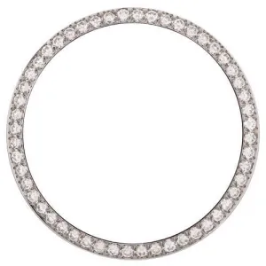 Bead Custom Mined Diamond Bezel to Fit Rolex Date 34 Mm Watch 2.75 Ct. WG 14K