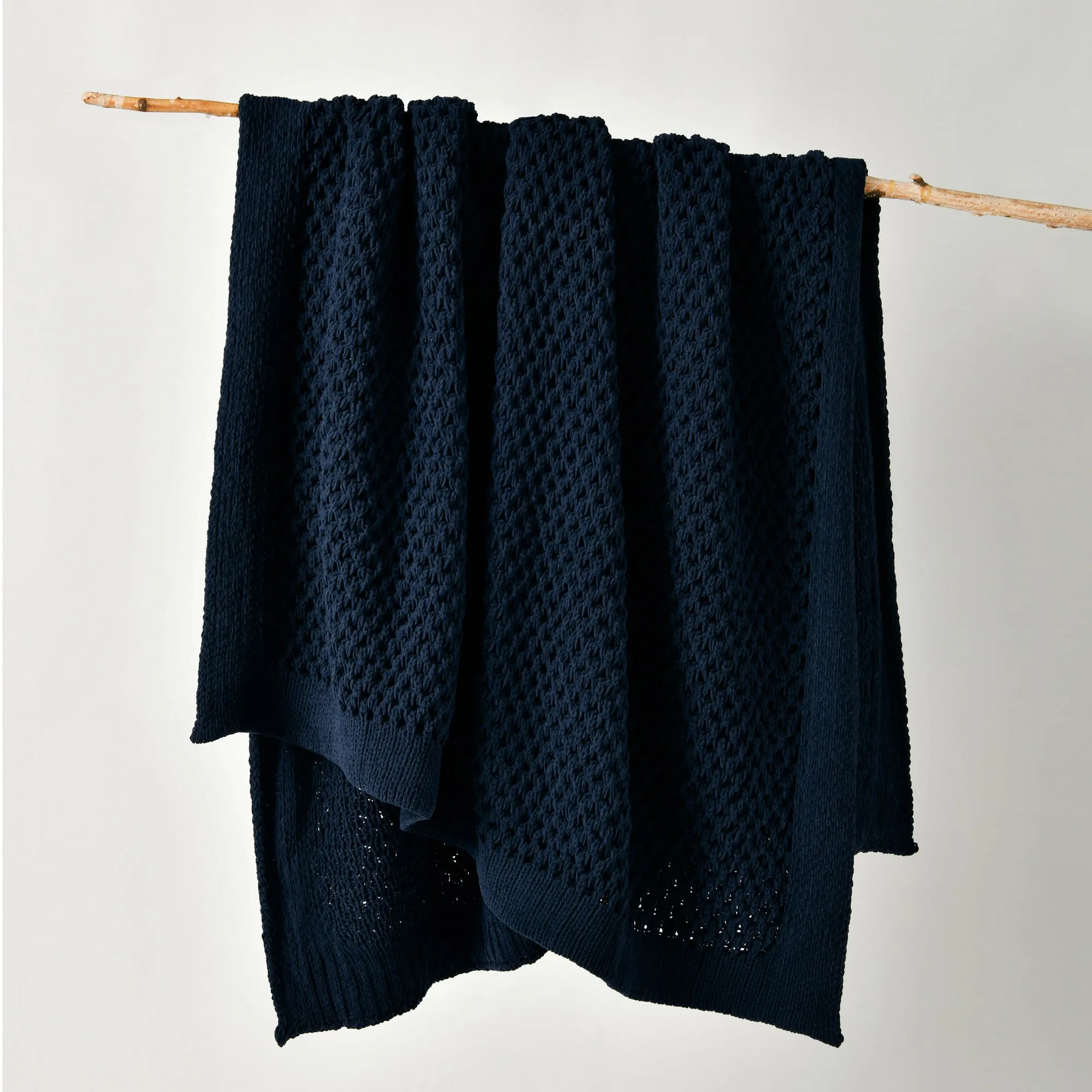 Bianca Australian SOFALA Throw Rug Polyester Chenille iNDIGO
