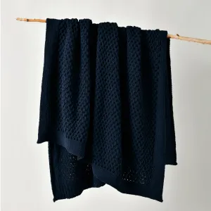 Bianca Australian SOFALA Throw Rug Polyester Chenille iNDIGO