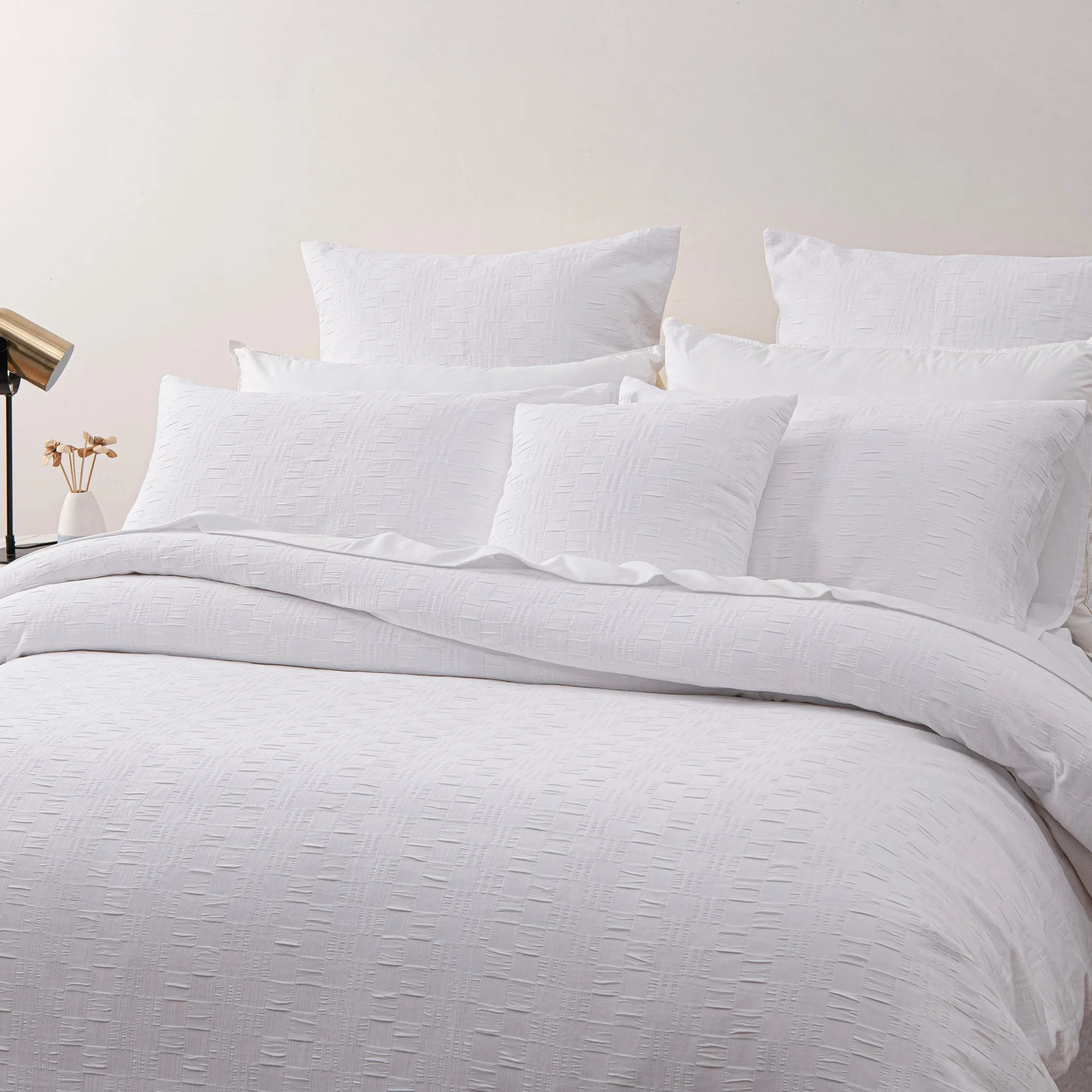 Bianca Bedding COSMO White Polyester Quilt Cover Set