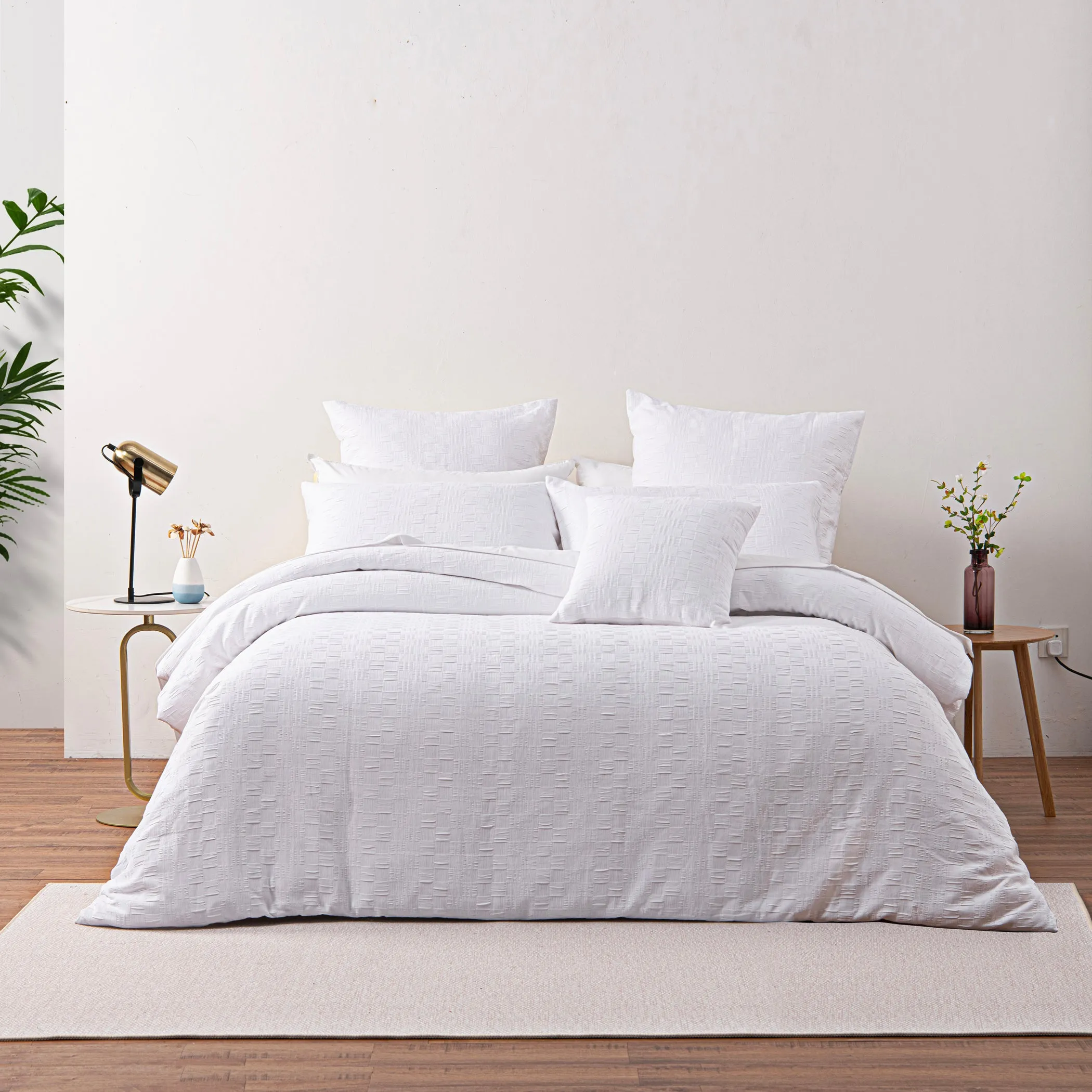 Bianca Bedding COSMO White Polyester Quilt Cover Set