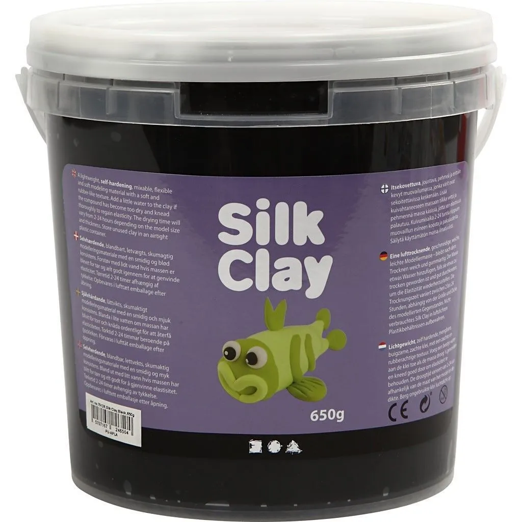 Black Colour Pliable Lightweight Modelling Compound With Plastic Bucket 650 g