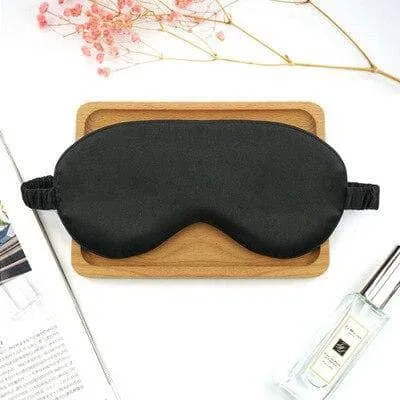 Black Silk Sleep Mask & Face Mask Luxe Gift Set