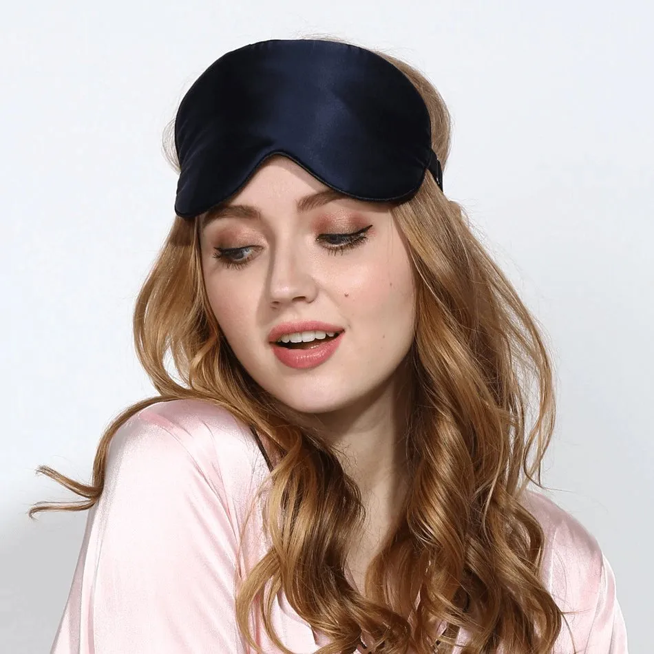 Black Silk Sleep Mask & Face Mask Luxe Gift Set