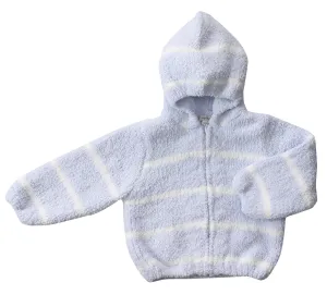 Blue & Ivory Chenille Hoodie in Size 6/12M