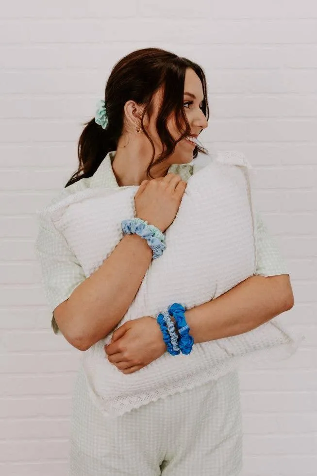 Blue My Mind - Silk Scrunchie Large