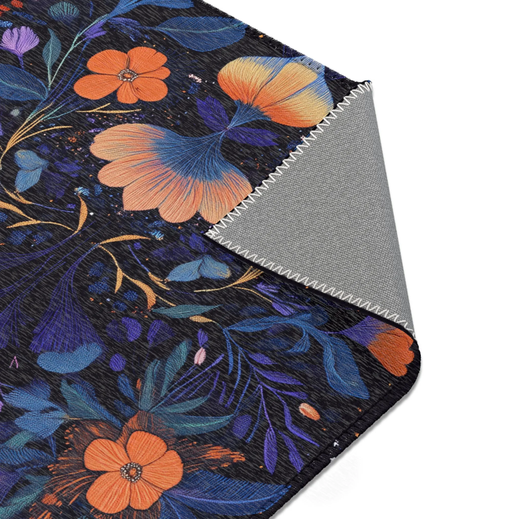 Botanical Bliss Floral Design Accent Rug