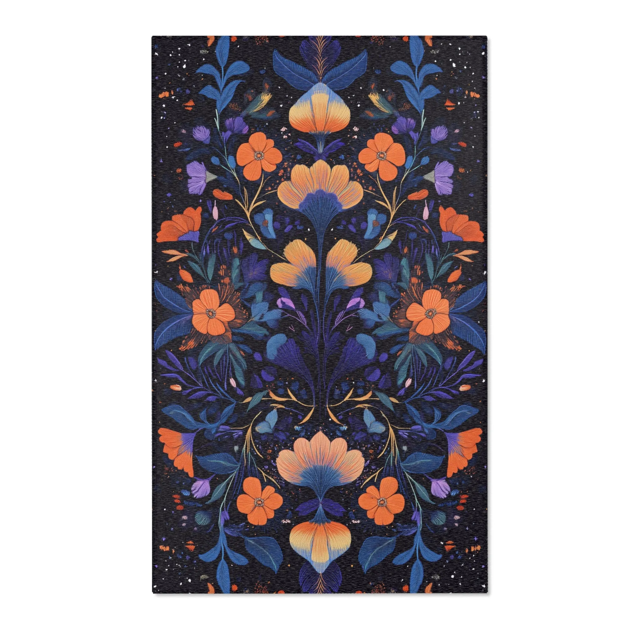 Botanical Bliss Floral Design Accent Rug