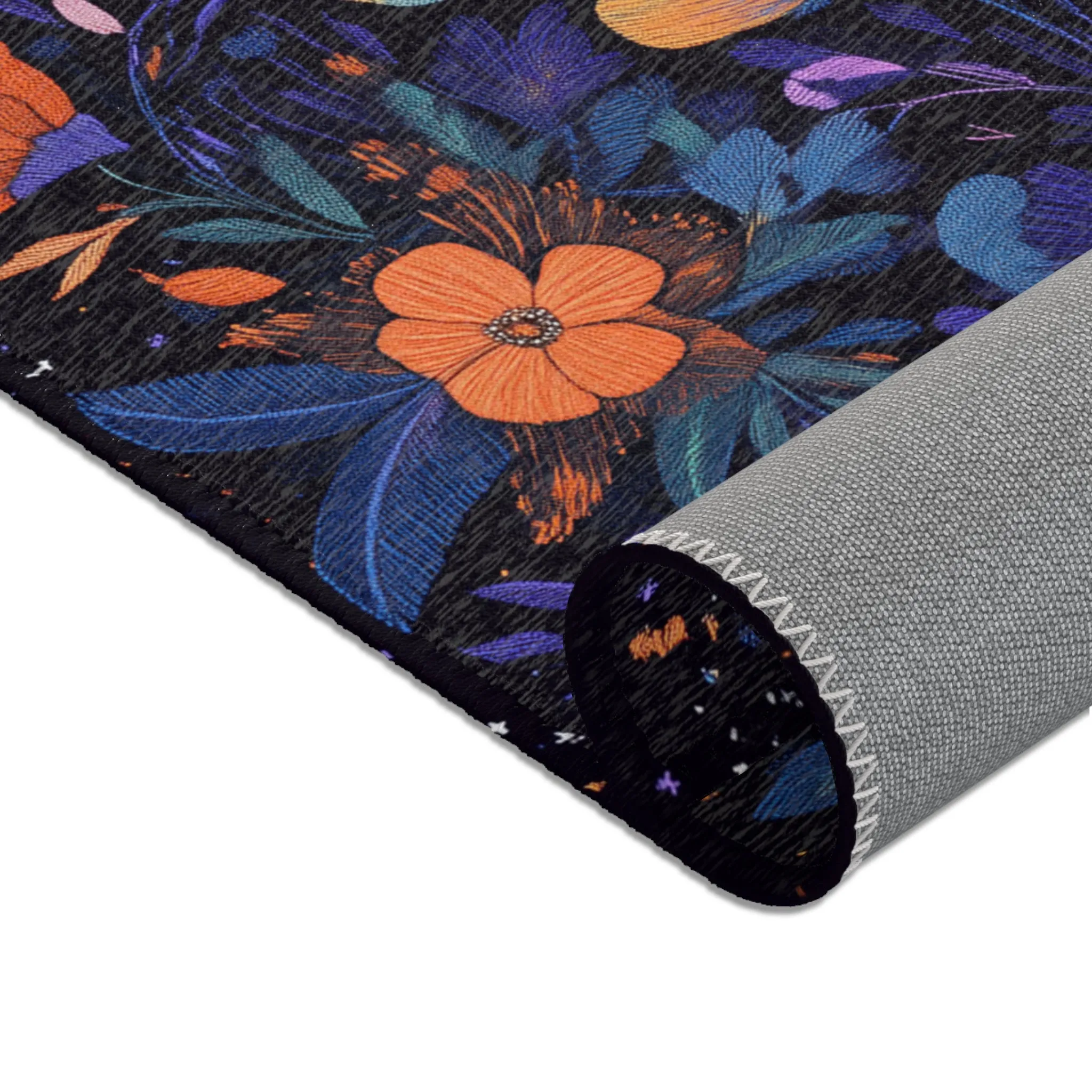Botanical Bliss Floral Design Accent Rug