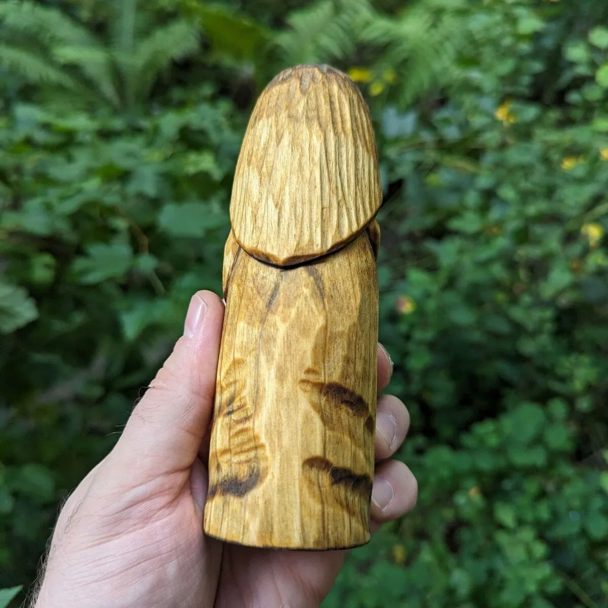 Bragi God wooden figurine