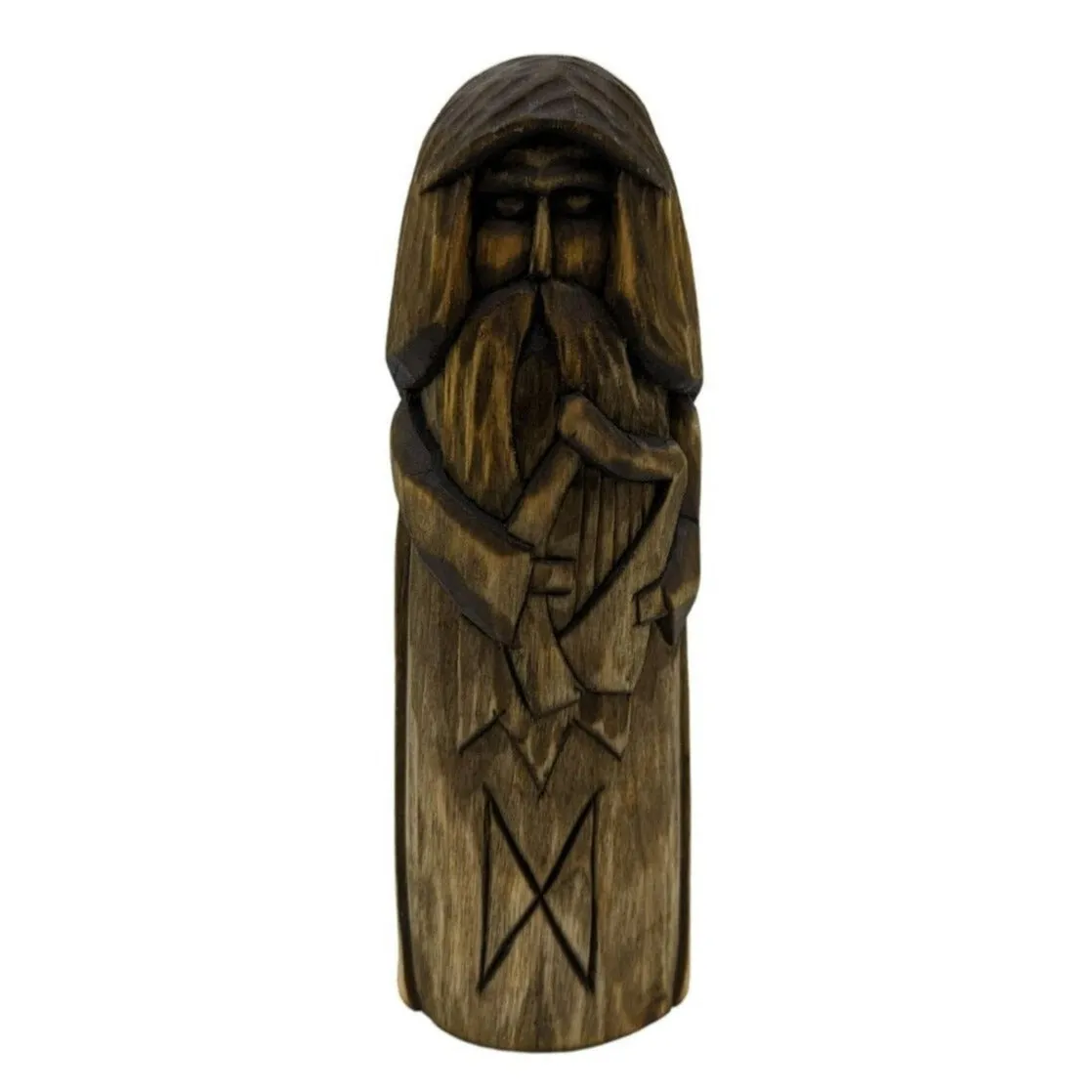 Bragi God wooden figurine