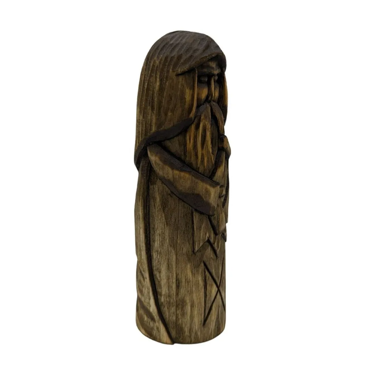 Bragi God wooden figurine