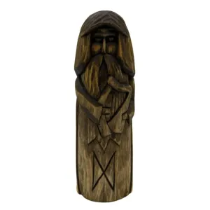Bragi God wooden figurine