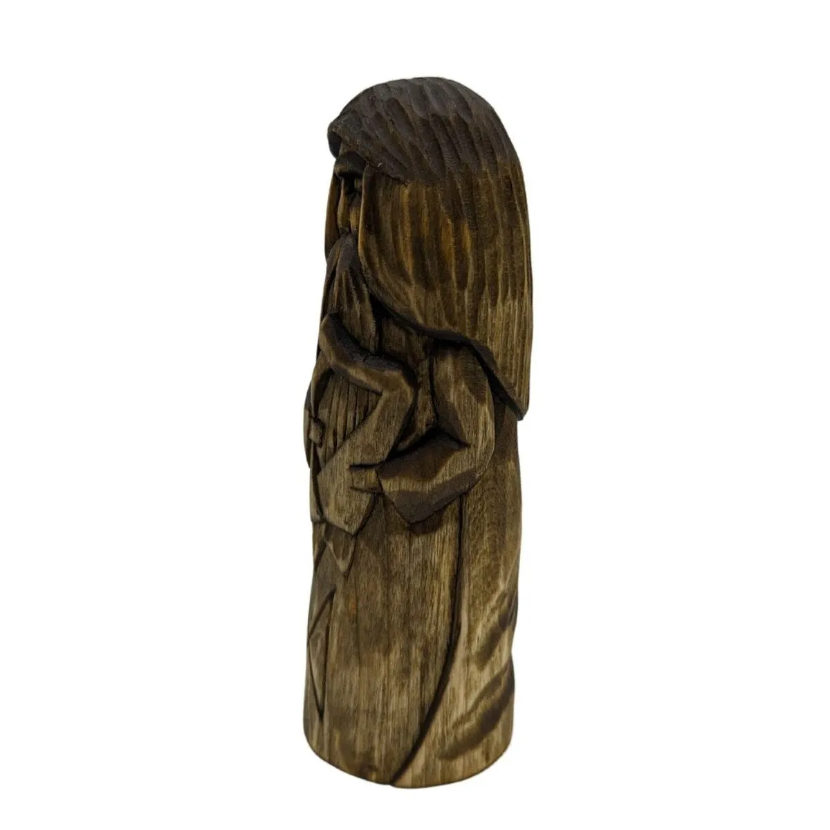 Bragi God wooden figurine