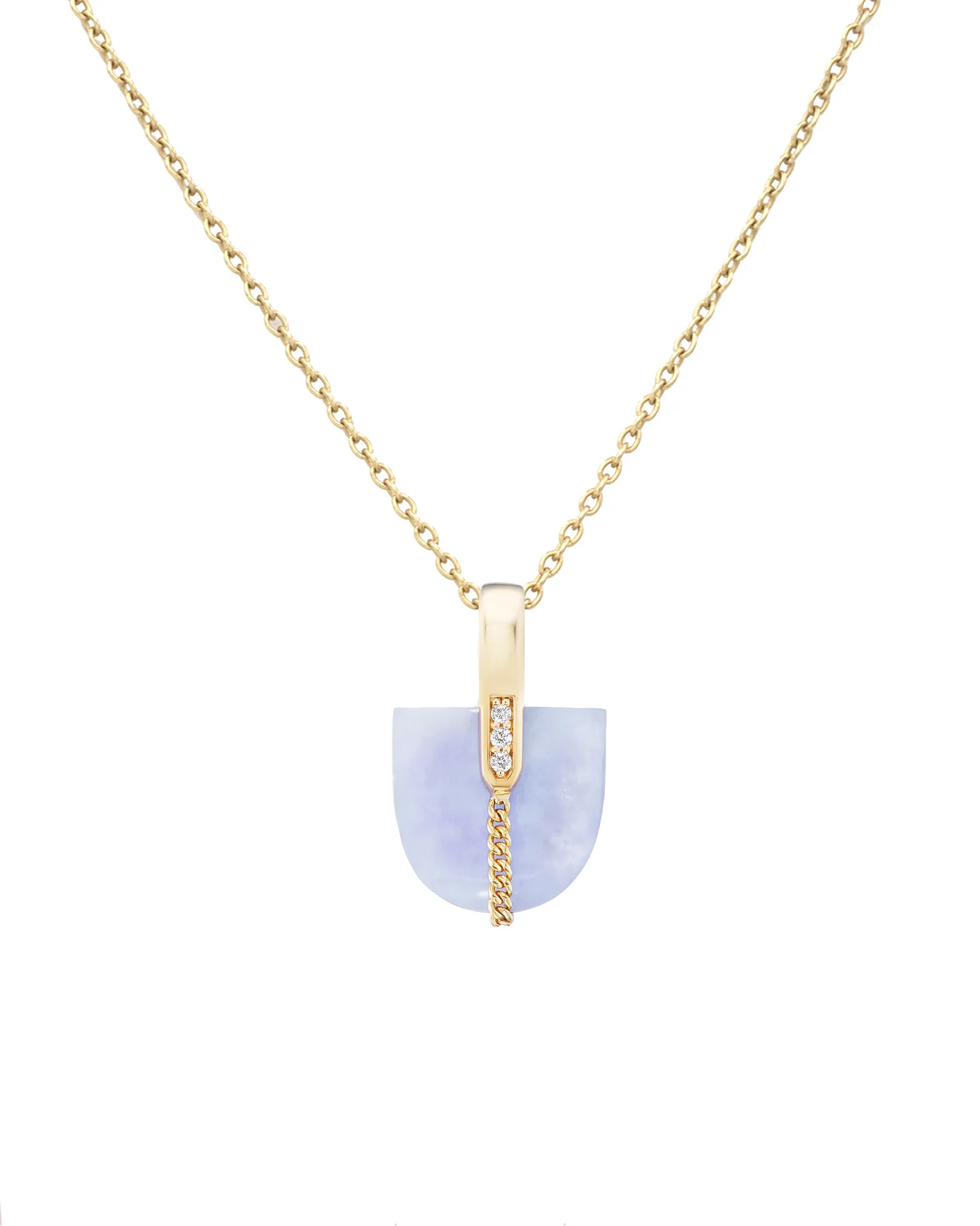 Brevity Pavé Heritage Mayan Lavender Jade Curio Pendant