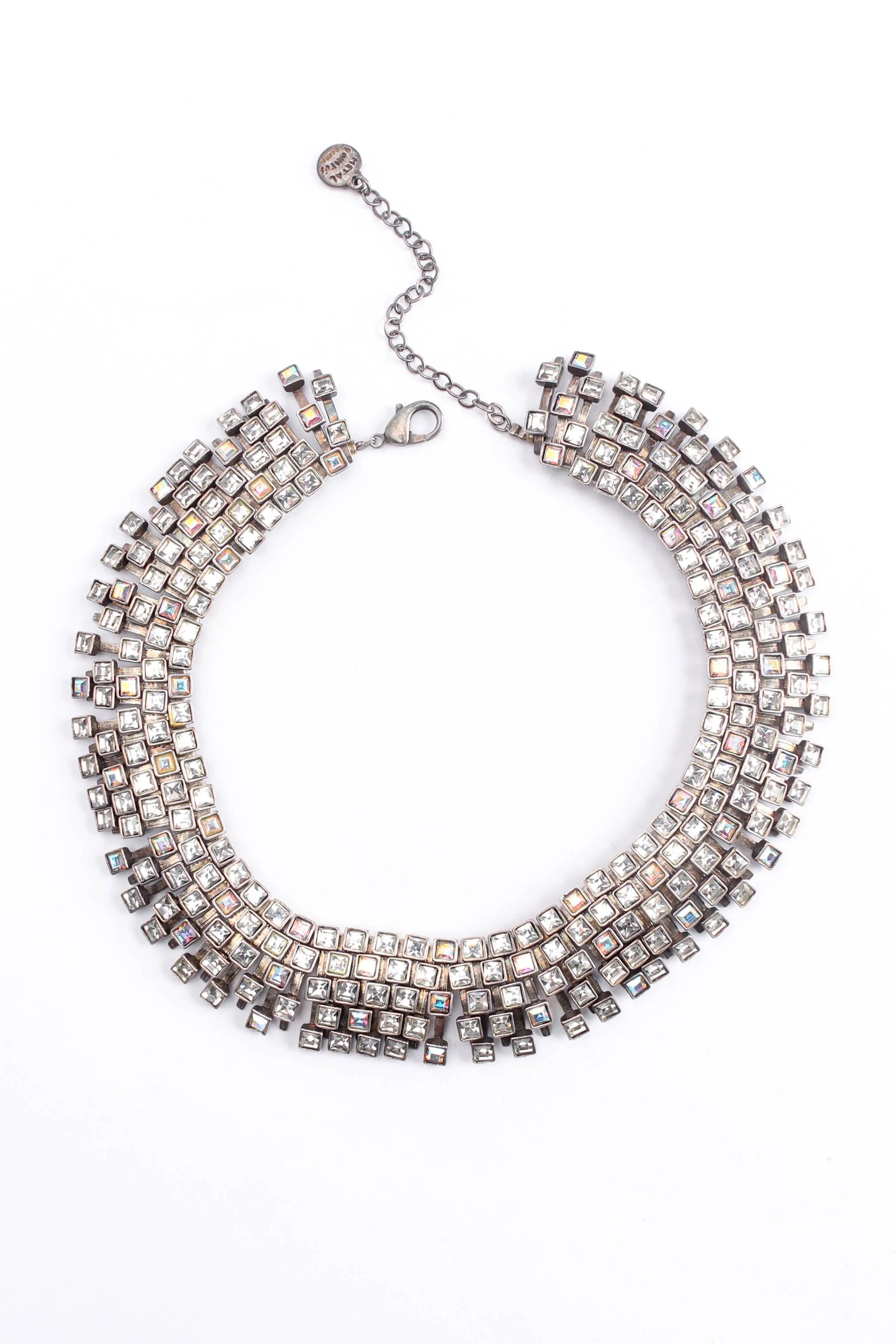 Brutalist Puzzle Crystal Necklace
