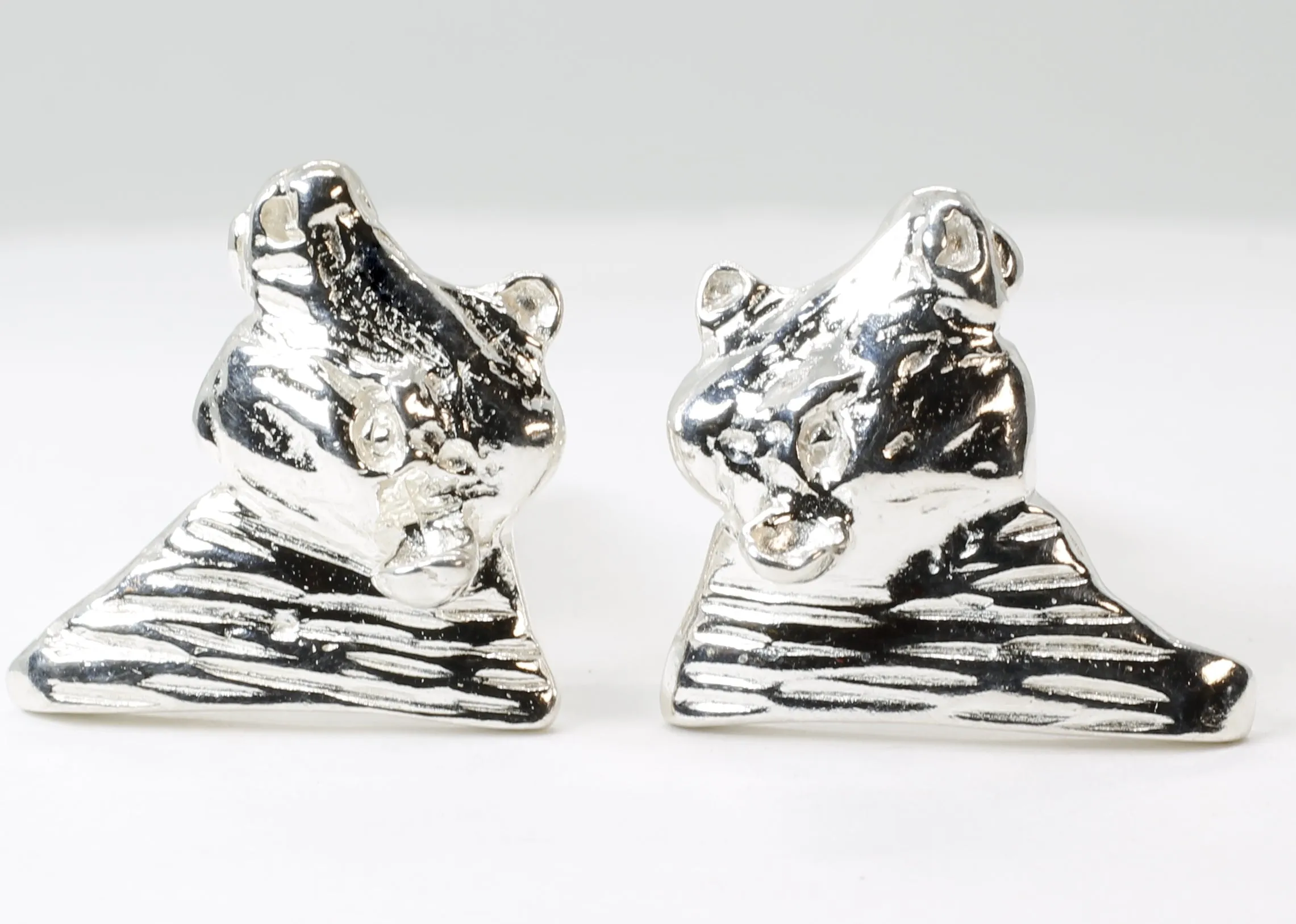 Bull Cuff Links for him with 925 Sterling Silver Heads of Angus Bulls