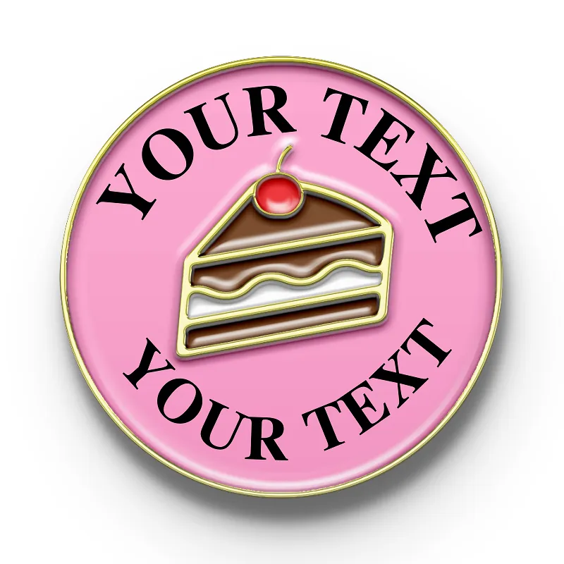 Cake Pin with Custom Text