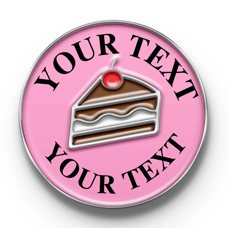 Cake Pin with Custom Text