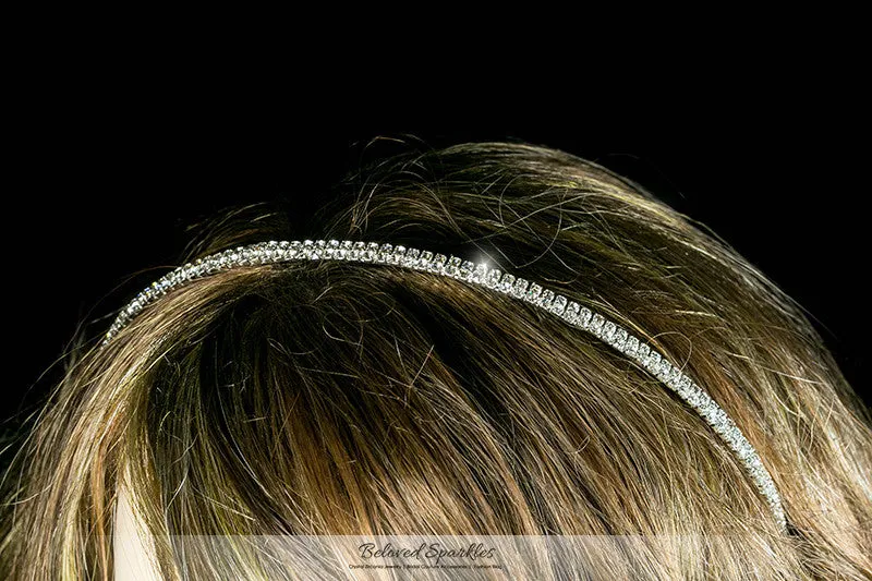 Celes Two Rows Rhinestone Headband | Rhinestone