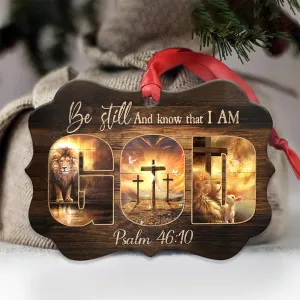 Christianartbag Ornament, Be Still And Know That I Am God Psalm 46:10, Christmas Ornament, Christmas Gift, Personalized Ornament.