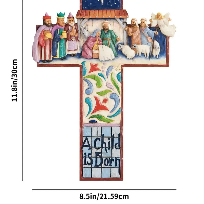 Christianartbag Ornament, Beautiful Wooden Nativity Scene Ornament, Christmas Ornament, Christmas Gift, Personalized Ornament, CABOM01250923.