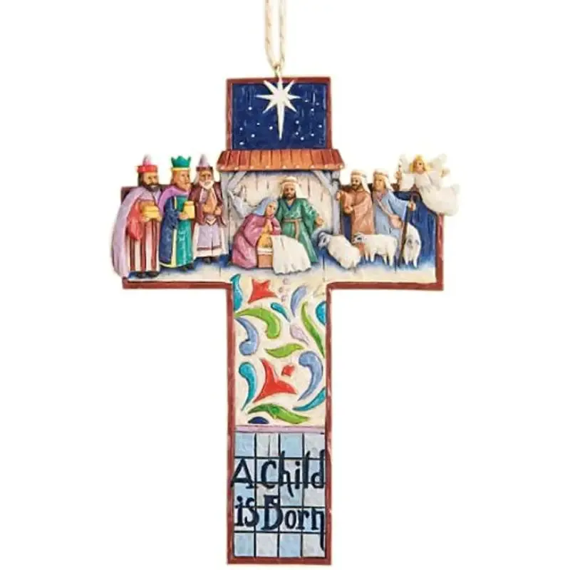 Christianartbag Ornament, Beautiful Wooden Nativity Scene Ornament, Christmas Ornament, Christmas Gift, Personalized Ornament, CABOM01250923.