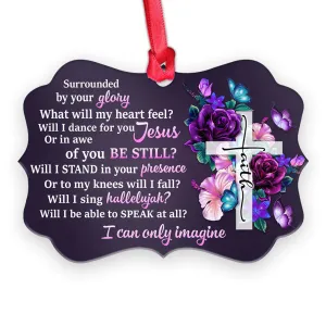 Christianartbag Ornament, Surrounded By Your Glory, Christmas Ornament, Christmas Gift, Personalized Ornament.